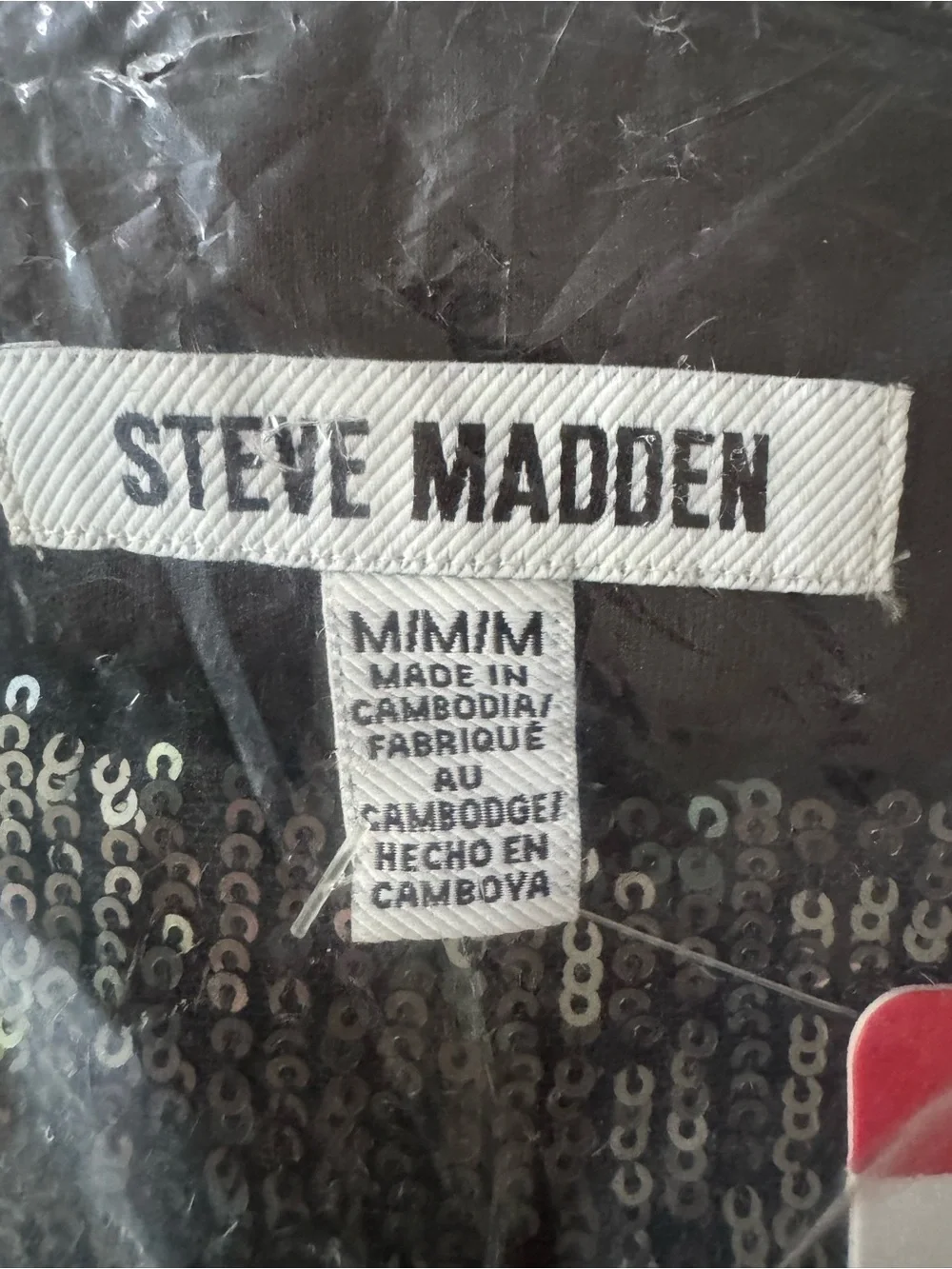 Steve Madden Gray Sequin Sweater Top - Picture 3 of 4